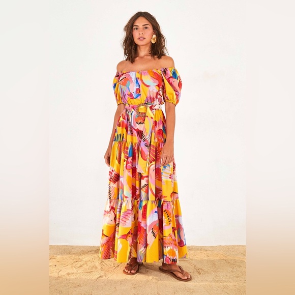 FARM Rio Dresses & Skirts - FARM RIO Neon Macaws Maxi Dress - S